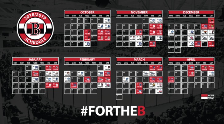 2018-19 Schedule Desktop Wallpaper